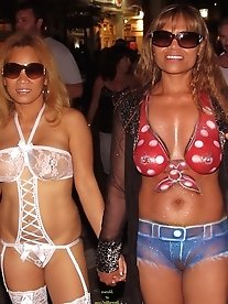 Attractive women are undressing