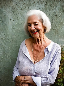 Nude Older Ladies: 70 YO Greek Women Laughing with White Hair