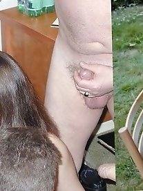 Mature women indulging in big black cocks while their submissive spouses look on