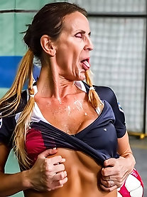 60 Years Old Skinny Soccer Lady Orgasms with Wild Pigtails and Nude Old Pics